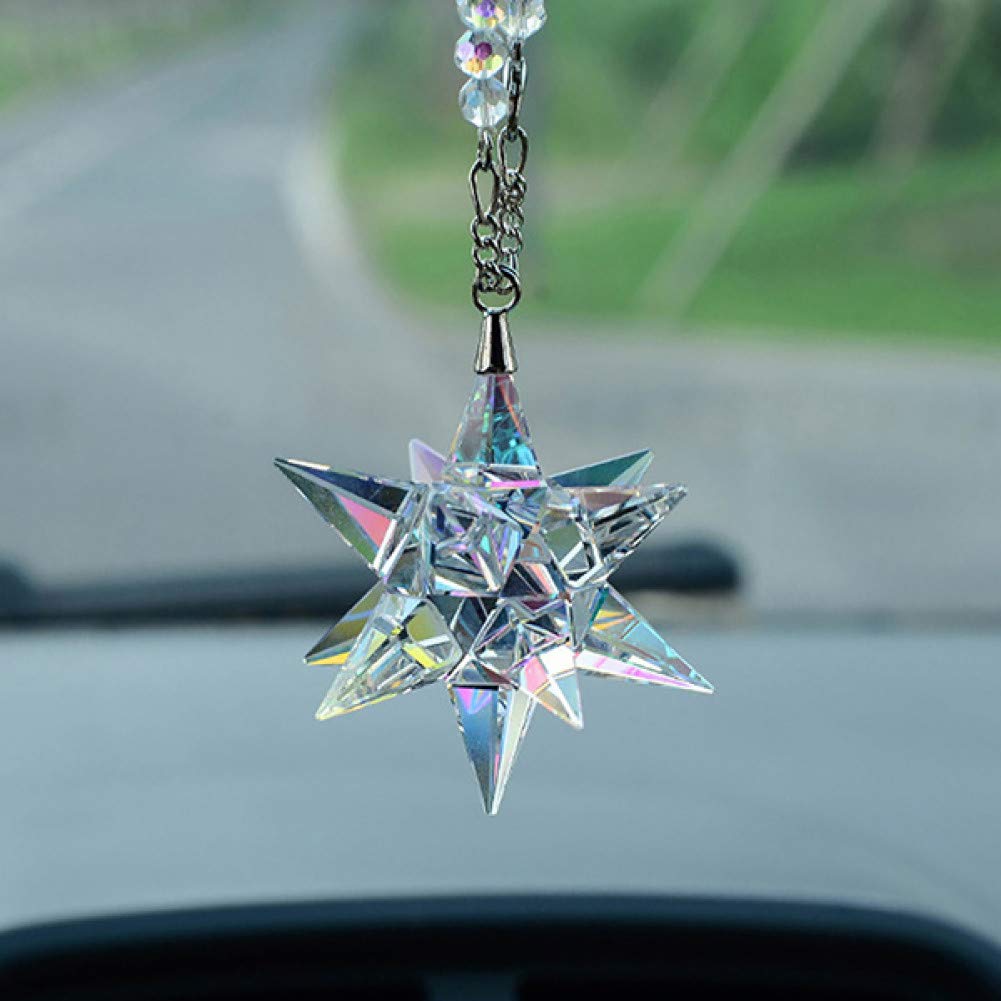 DCXA Car Pendants Crystal Meteor Decoration Car Hanging Ornaments Charm Auto Interior Rearview Mirror Suspension Trim Accessory Gifts,NO.2