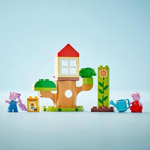 LEGO DUPLO Peppa Pig Garden and Tree House Toy, Includes 2 Figures, Educational Toddler Learning Toys for 2 Plus Year Old Girls & Boys, Birthday Gift Idea 10431