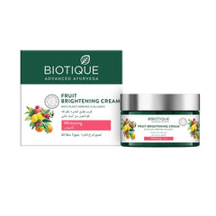 Biotique FRUIT BRIGHTENING CREAM WITH PLANT DERIVED COLLAGEN Whitening All Skin Types-50gm