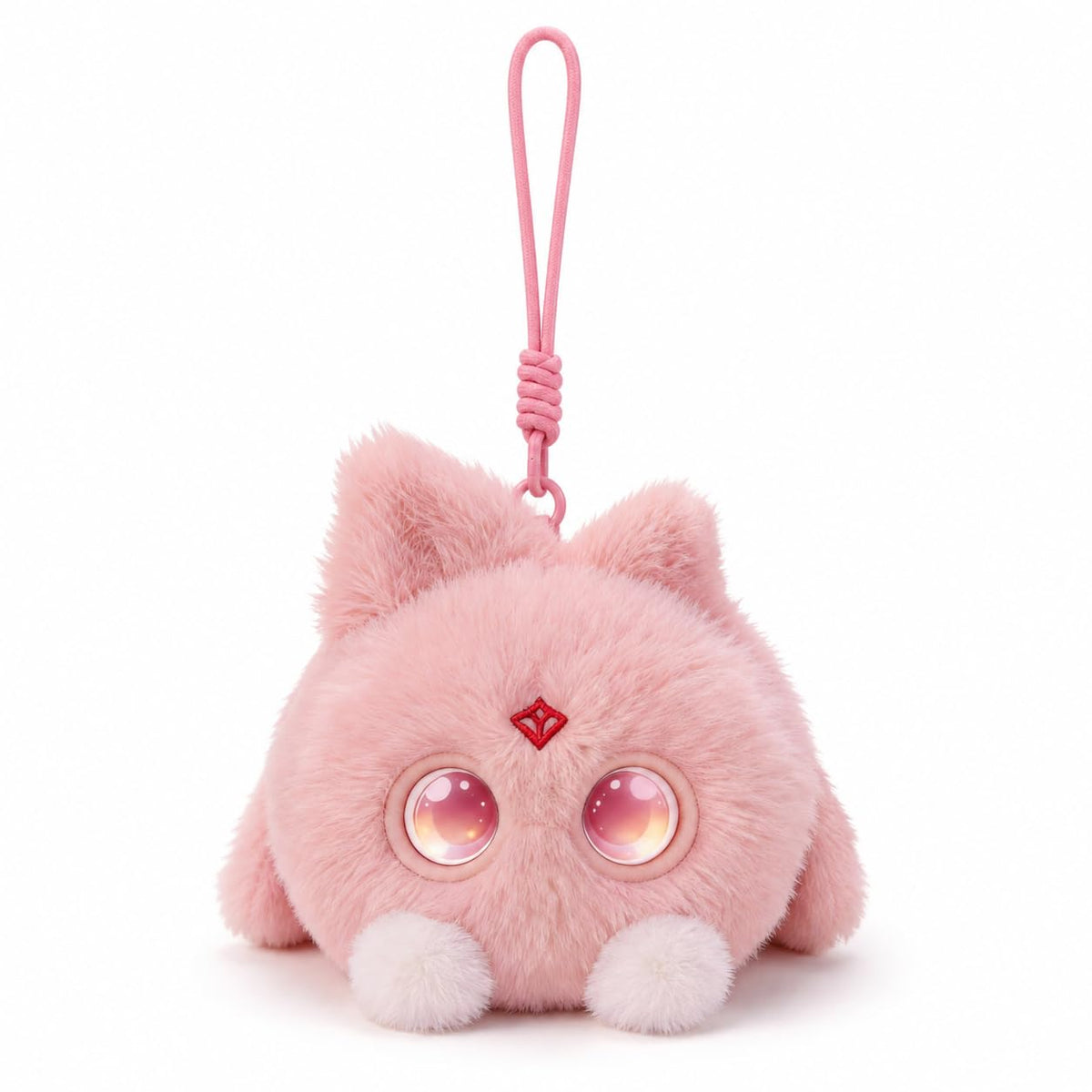 OKIVIVI AI Plush Toy Bag Charm with Voice Chat, LED Eyes and Touch Response