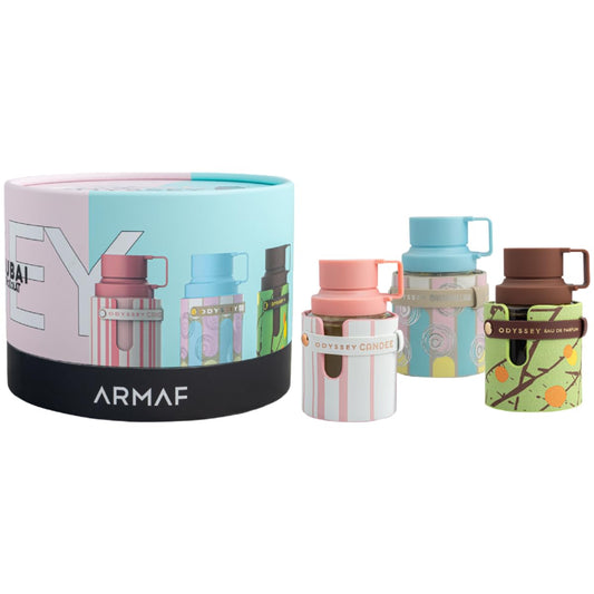 Armaf Wheel Of Odyssey Tropical Sweet Delights Eau De Parfum Gift Set For Unisex 30ML | Candee + Marshmallow + Dubai Chocolat | Perfumes For Men & Women | Fruity Oriental Gourmand Fragrance Sets