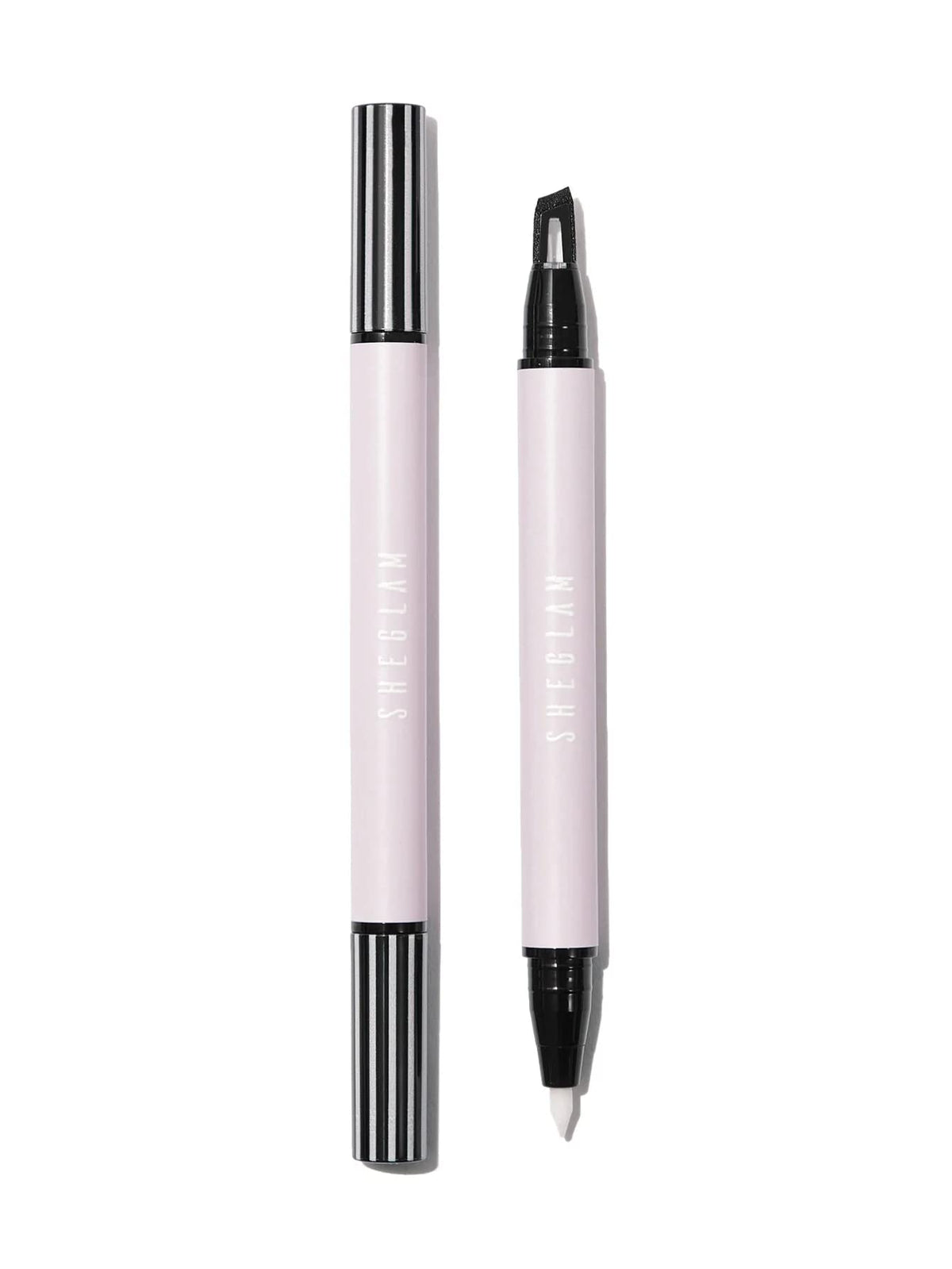 SHEGLAM MAKEUP - Do it All 2-IN-1 Eyeliner with Eraser - All Day Wear Waterproof and SmudgeProof Liquid Eye Liner pen and Corrector tip - BLACK, 1.0 count