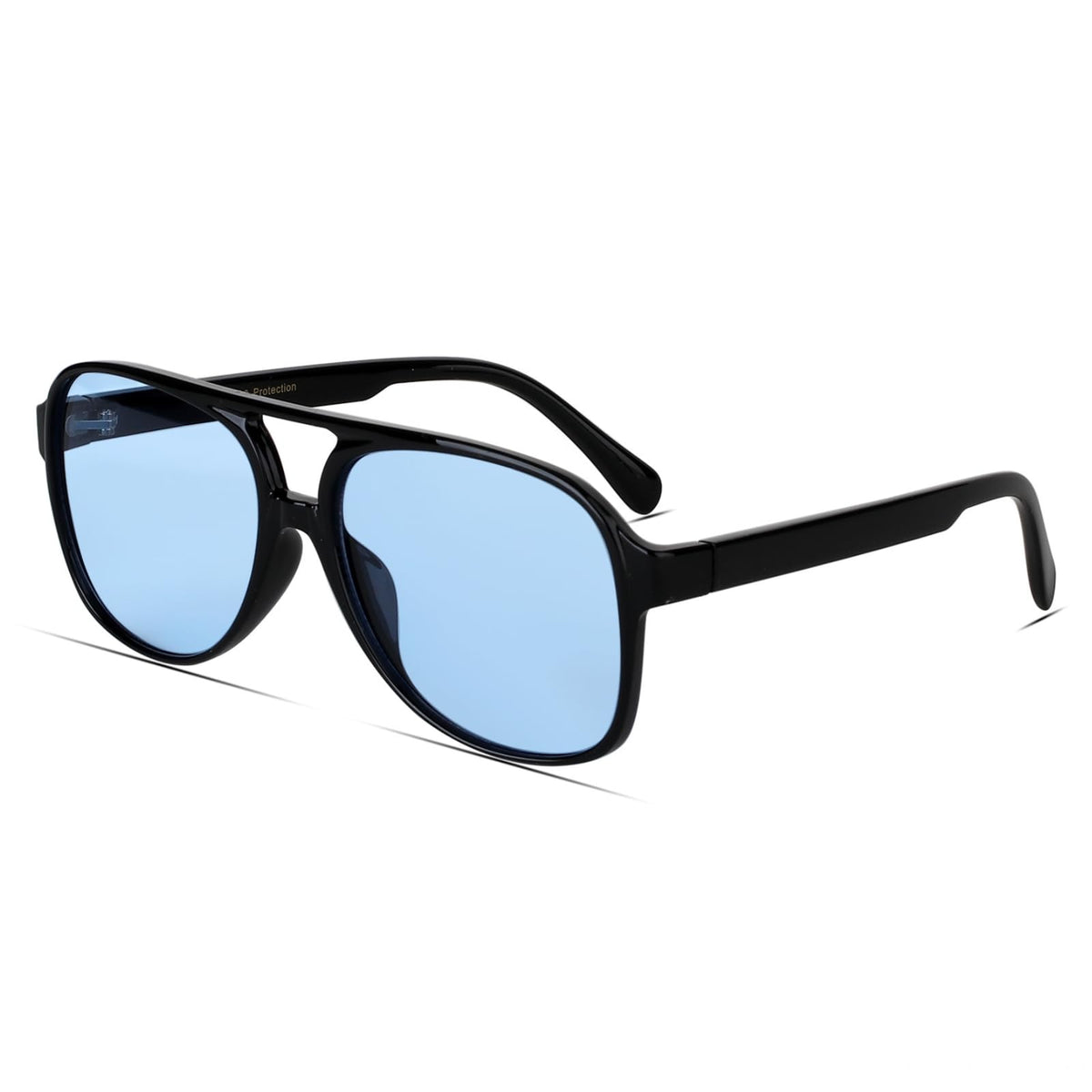 Freckles Mark Vintage Retro 70s Sunglasses for Women Men Classic Large Squared Aviator Frame UV400 Trendy Orange Glasses