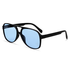 Freckles Mark Vintage Retro 70s Sunglasses for Women Men Classic Large Squared Aviator Frame UV400 Trendy Orange Glasses