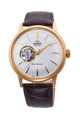 Orient Bambino Open Heart-Armbanduhr aus japanischem Edelstahl und Leder