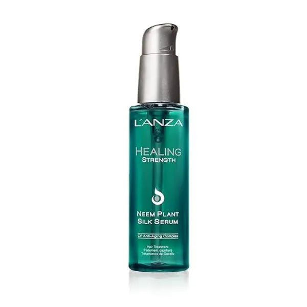 L'ANZA Healing Strength Neem Plant Silk Hair Serum, Neem Oil Anti Frizz Damaged Hair Treatment, Nourishes, Strengthens, Boosts Shine, and Prevents Breakage From Split Ends, New Bottle (3.4 Fl Oz)
