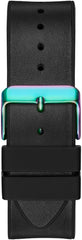 GUESS Iridescent and Black Silicone Multifunction Watch