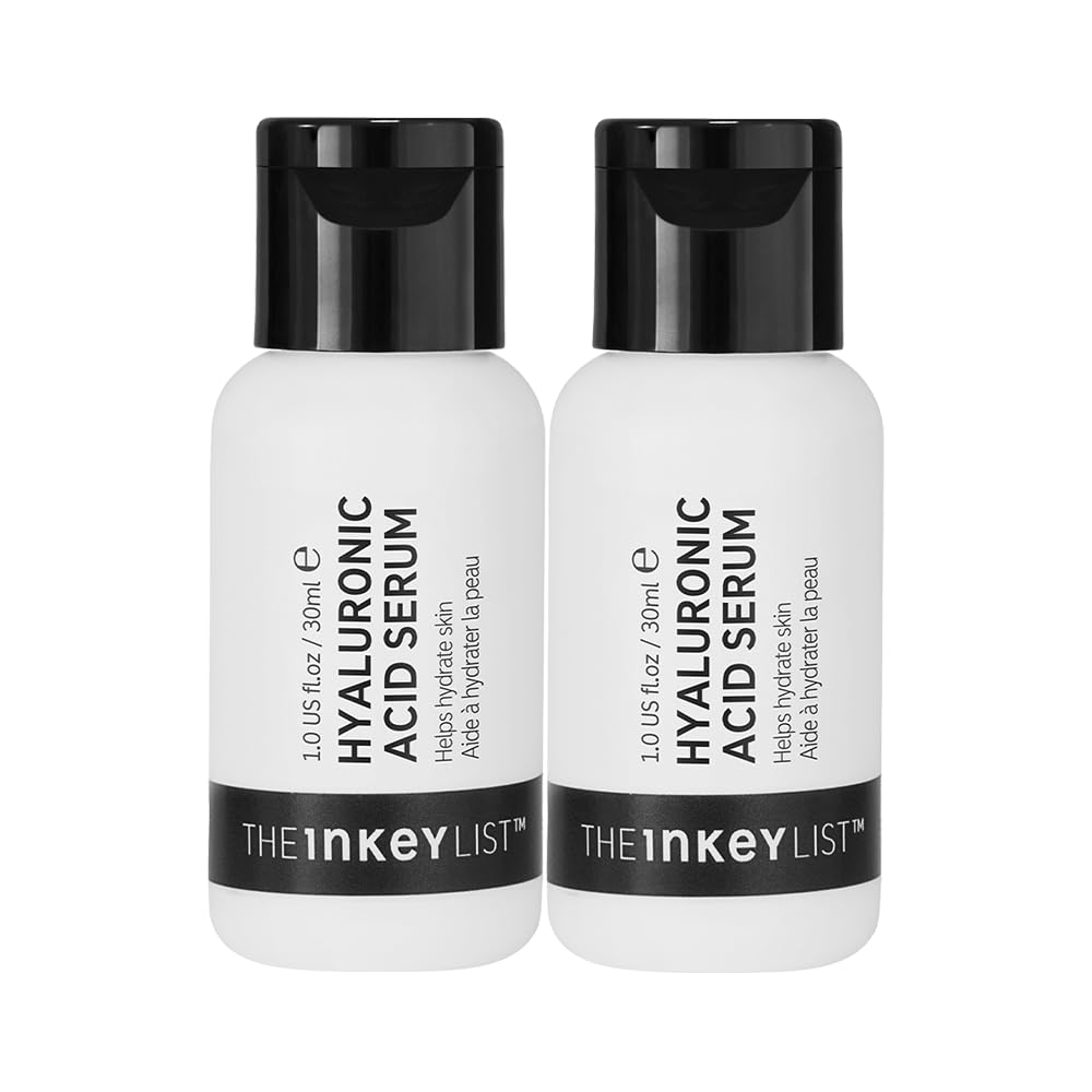 The Inky List Hyaluronic Acid Duo Serum Hydrates Multi-Layer Dry Skin and Plumps Fine Lines and Wrinkles, 1 fl oz (Pack of 2)
