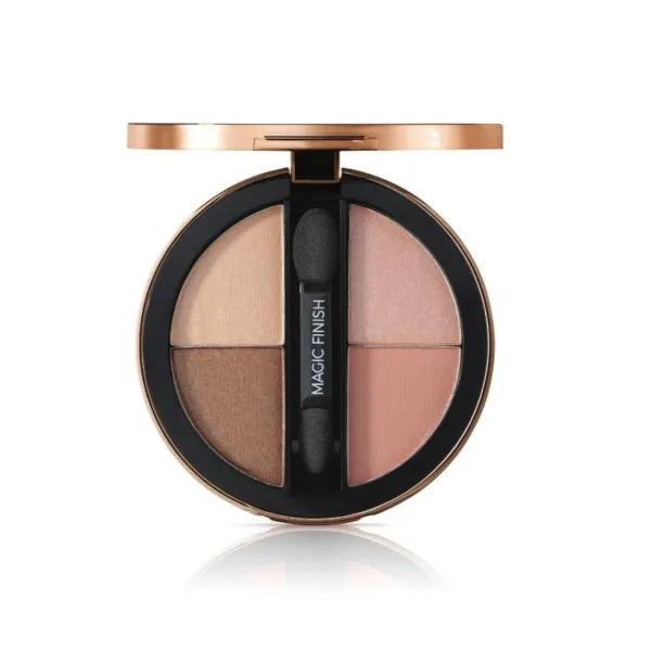 M. Asam MAGIC FINISH Eyeshadow Palette No. 3 - 4-in-1 Satin Eyeshadow with Hyaluronic Acid, Ultra-Fine Pigments, Intense Color & Long-Lasting Finish