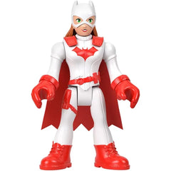 Fisher-Price Replacement Part Imaginext Playset Inspired by DC Superfriends Holiday Theme - HML59 ~ Replacement Poseable Batgirl Figure ~ Dressed in White and Red