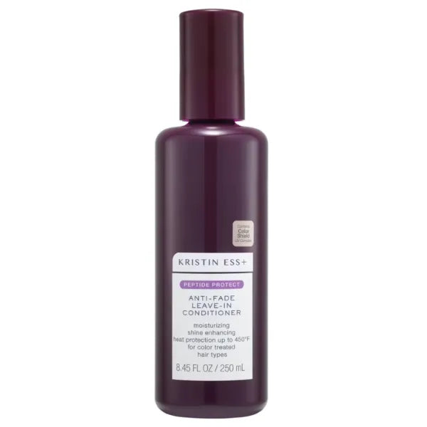 Kristin Ess+ Anti-Fade Moisturizing Leave-in Conditioner w/UV Color Shield & Peptides for Prolonged Color Vibrancy, Lightweight, Anti Frizz Heat Protectant - Sulfate & Paraben Free, Vegan, 8.45 fl oz