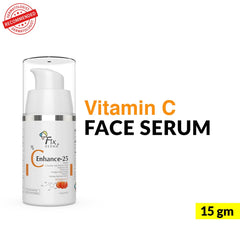 Fixderma 25% Vitamin C Serum, "C" Enhance Face Serum for Glowing Skin | Anti Aging Face Serum for Unisex | Skin Brightening Serum | Reduces Fine Lines, Wrinkles & Age Spots - 0.5 Fl Oz