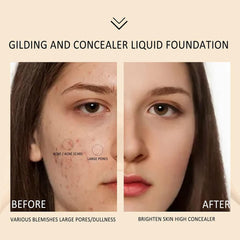 True Match Liquid Foundation, Liquid Foundation Full Coverage Base Cream Concealer Makeup Waterproof Long Lasting Liquid Foundation