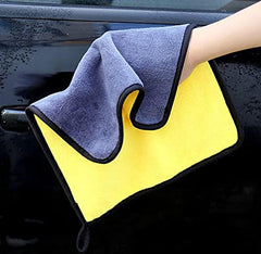 Showay 3pcs Microfiber Car Drying Towel for Car Cleaning and Detailing, Double Sided, Extra Thick Plush Microfiber Towel Lint Super Absorbent Detailing Towel for Car | Windows | Screen and Kitchen |