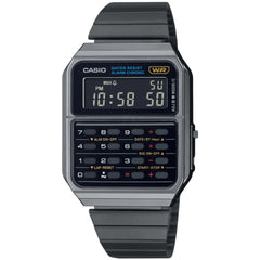 Casio Unisex Digital Dial Stainless Steel Band Watch Black / Grey