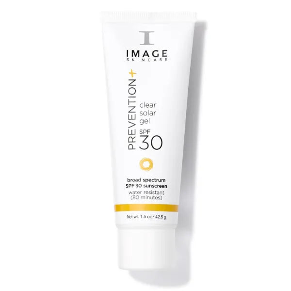 IMAGE Skincare PREVENTION+ Clear Solar Gel SPF 30 Sunscreen, Broad Spectrum, Transparent Weightless Finish and No White Cast, Perfect Travel Size, 1.5 oz