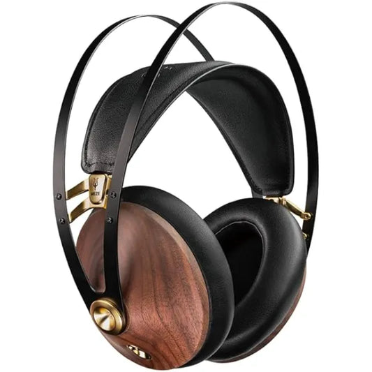 MEZE AUDIO 99 Classics Second Gen Wooden Closed-Back Headphones for Audiophiles Gaming Podcasts Wired Over Ear Headphones with 3.5 mm to USB C Adapter and Self-Adjusting Headband