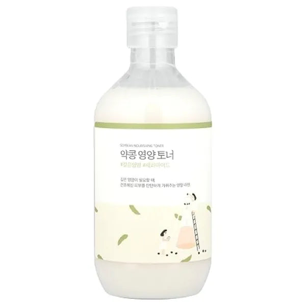 ROUND LAB Soybean Nourishing Toner (Unscented) Rejuvenating & Nourishing Toner with Deep Nutrition, Hydration locking and Unscented for Sensitive Skin 10.1fl.oz