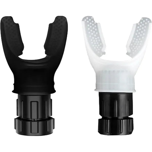 JOCNIKA 2 Pcs Breath Trainer, Portable Breathing Trainer Silicone Lung Exerciser Device, Resistance Breathing Exercise for Yoga, Swimming, Fitness White and Black