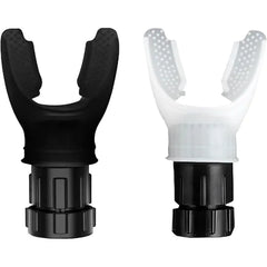JOCNIKA 2 Pcs Breath Trainer, Portable Breathing Trainer Silicone Lung Exerciser Device, Resistance Breathing Exercise for Yoga, Swimming, Fitness White and Black