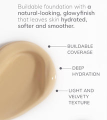 Farmasi Air Glow Foundation, Deeply hydrating and Lightweight Skincare Effects, Sea-Water formula, Natural-looking Skin Hydrated Softer and Smooter, Buildable Hylauronic Coverage 1 Fl Oz / 30 ML - W09