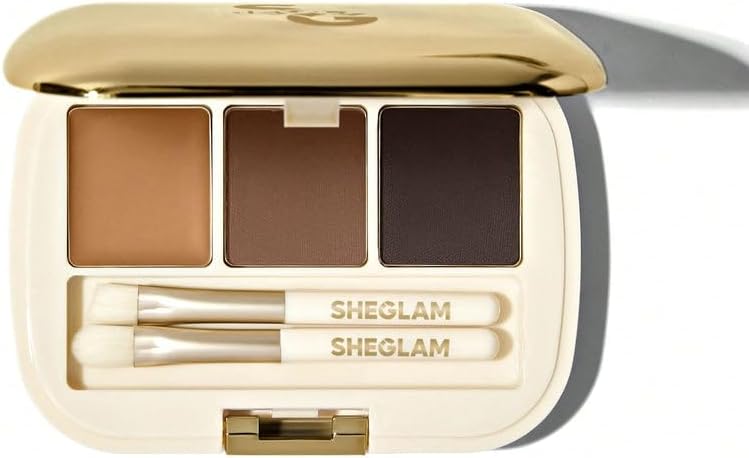 Shiglam Eyebrow Expert Palette - Dark Eyebrow Makeup 101 with Mini Brush