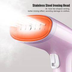 LansMoor Portable Garment Steamer, 350ml Handheld Clothes Steamer, Fast Heat-Up steam iron for Home and Traveling, Portable Steam Iron Capabilities for On-the-Go Convenience