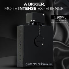 Armaf Club De Nuit Intense Man Perfumes Gift Set, Club De Nuit Intense Eau De Parfum 200ml Black + Club De Nuit Intense Non Alcoholic Concentrated Luxury French Perfume Oil 20ml, perfume for men