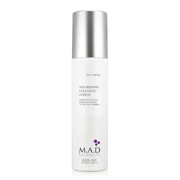 M.A.D Skincare Anti-Aging Nourishing Cleansing Lotion - Non-drying, Gentle Cleansing, 6.75 Fl Oz