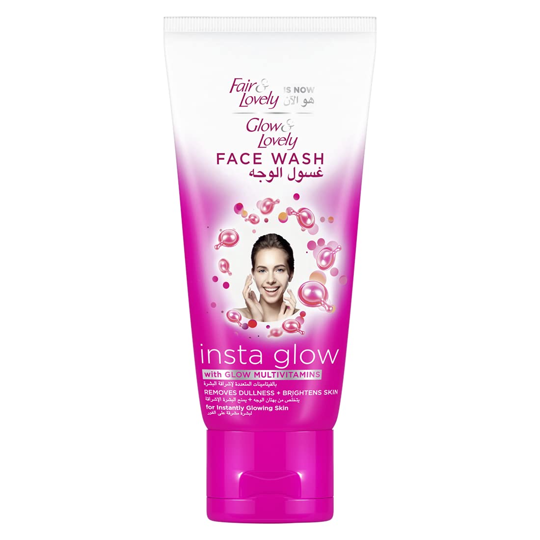 Glow & Lovely and Formerly Fair Face Wash with Multivitamins Instaglow to Remove Dullness Brighten the Skin, 50ml