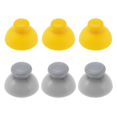 The Lord of the Tools 6Pcs Analog Joysticks Caps Replacement Compatible with Nintendo Gamecube Controller Analog Stick Covers Accessories ABS Yellow&Grey