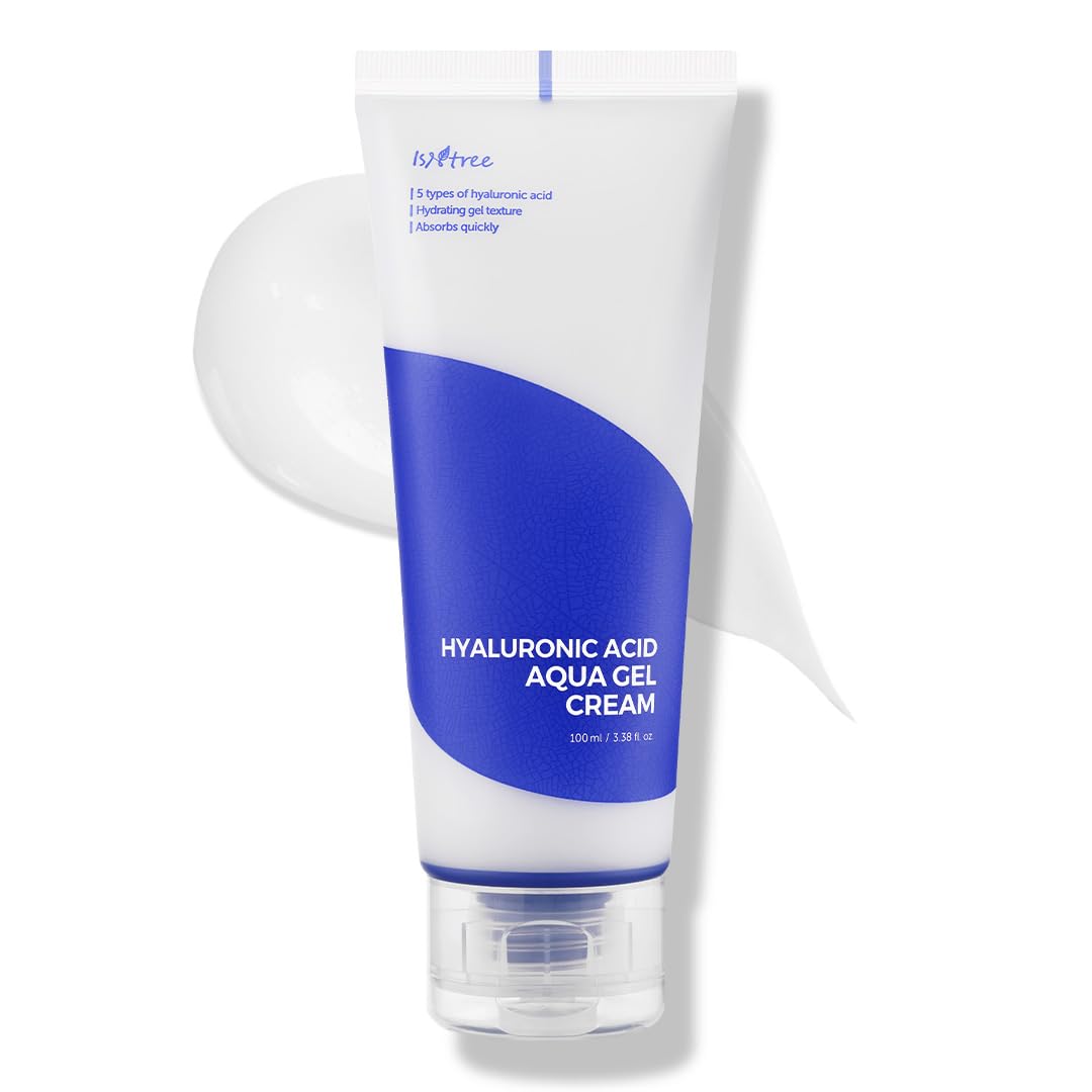 ISNTREE Hyaluronic Acid Aqua Gel Cream 2.71 fl.oz. (80ml) Night Cream, Day Cream, Deep Moisturizing, Skin Protection, Sebum Control, Smoothing |