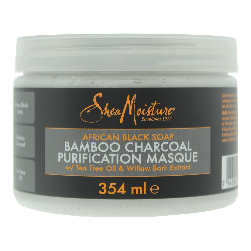 Shea Moisture African Black Soap Bamboo Charcoal Purifying Mask, 340g