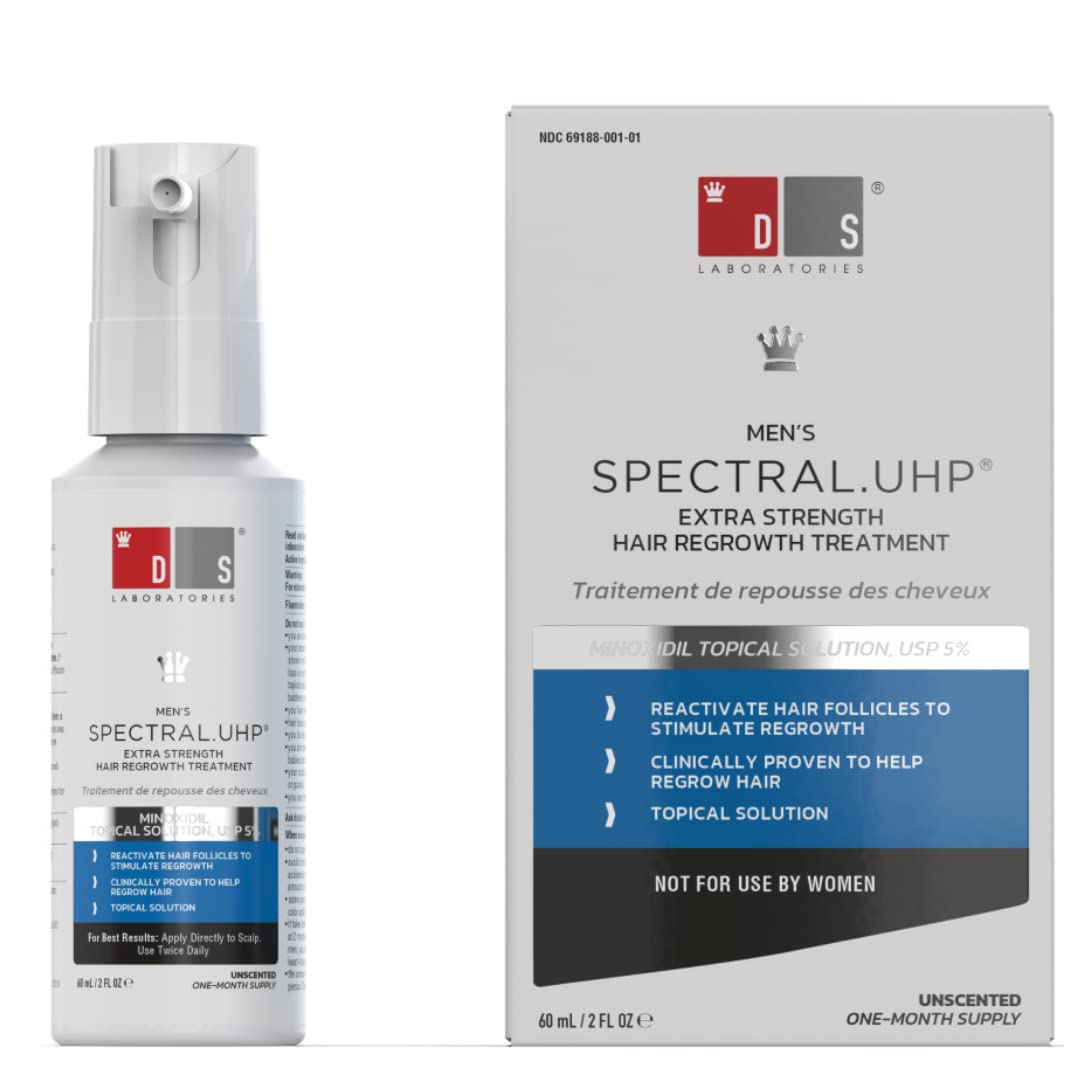 DS Laboratories Spectral.UHP Minoxidil 5% Hair Growth Serum - Minoxidil for Men & Minoxidil for Women Hair Growth, Hair Loss Treatments for Women & Men, Minoxidil 5 Percent Hair Growth Products