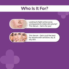 The Derma Co 1% Salicylic + Hyaluronic Night Repair Face Serum-Gel for Acne-Prone Skin - 50g