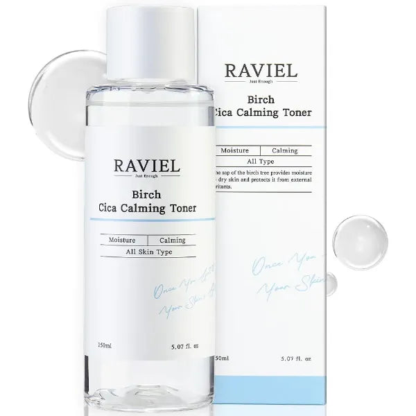 RAVIEL Birch CICA Barrier Repair Toner – Soothing & Deep Hydration for Sensitive, Dry, and Damaged Skin – Korean Skincare with Birch Sap & Centella Asiatica (150ml)