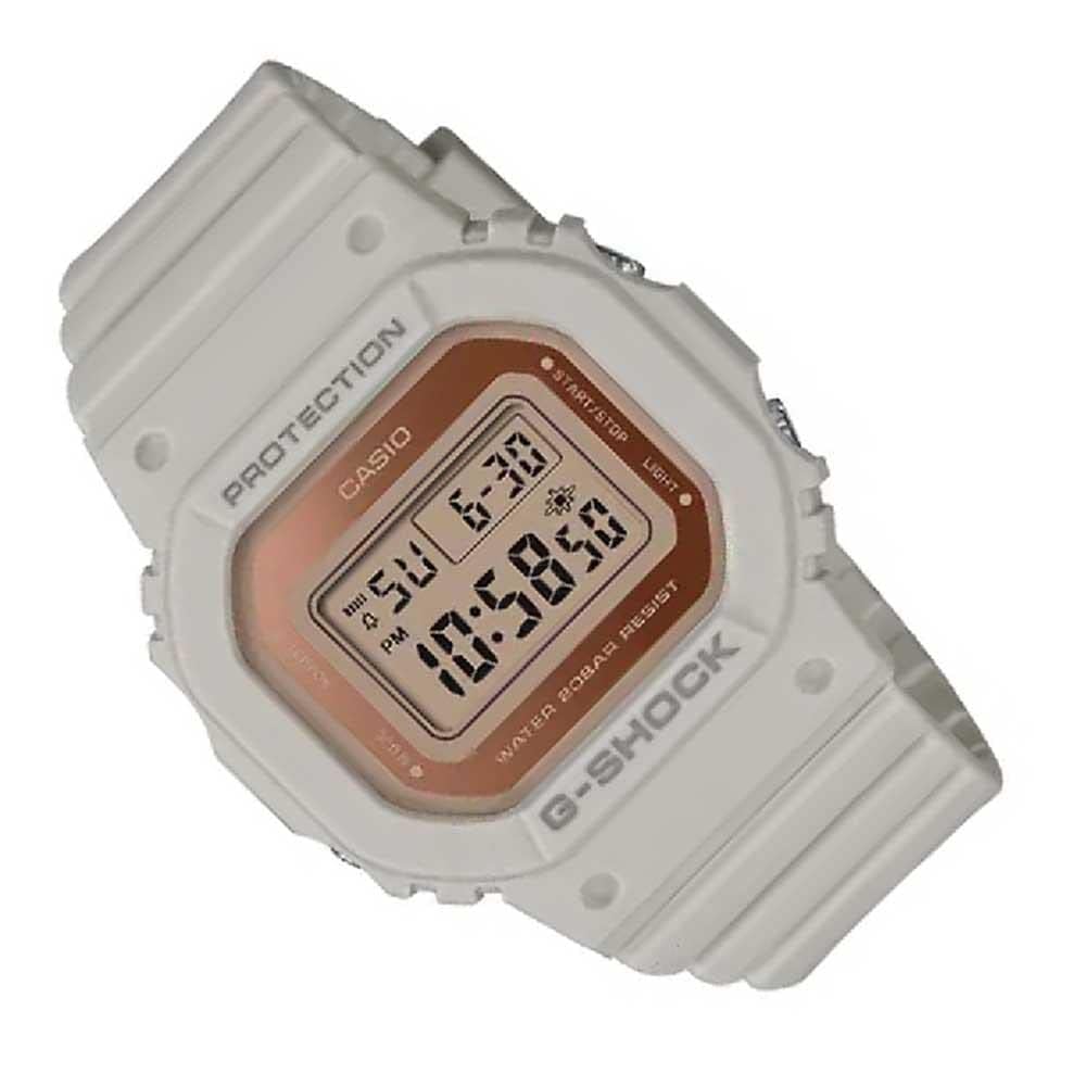 Casio G-Shock Watch - GMD-S5600-8DR Gold Dial, White Band