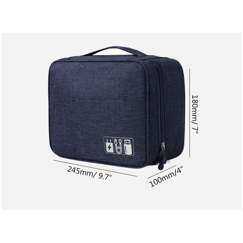 Liumrlte Travel Universal Cable Organizer Waterproof Data Cable Storage Bag Multi-function Digital Storage Box Electronic Organizer for U Disk, Phone, Headset, Charger, Power Cord