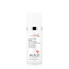 M.A.D Skincare HYPER SHEER SPF 50 MATTE FINISH DAILY MOISTURIZER Sun Protection – Non-Greasy Mineral Face Cream – Oil-Control Hydration with Antioxidants – Paraben-Free – 1.7 oz