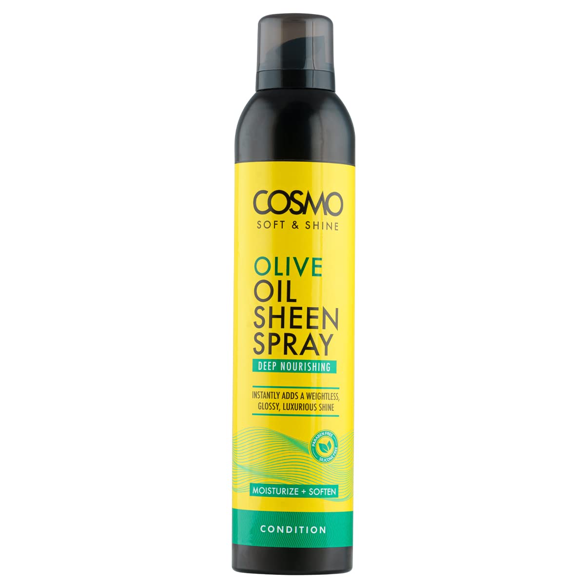 CD COSMO DESIGNS Soft & Shine Olive Oil Sheen Spray| Deep Nourishing, Moisturize and Softens, Instantly Adds Glossy, Luxurious Shine | Paraben Free, Silicone Free - 300ml
