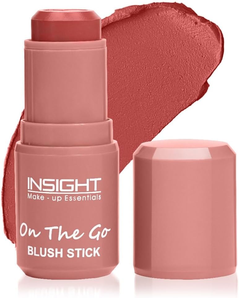 Insight Cosmetics On The Go Blush Stick| Long Lasting| Easy Color Payoff| Infused with Vit-E, 6.5gm(Rouge Red)