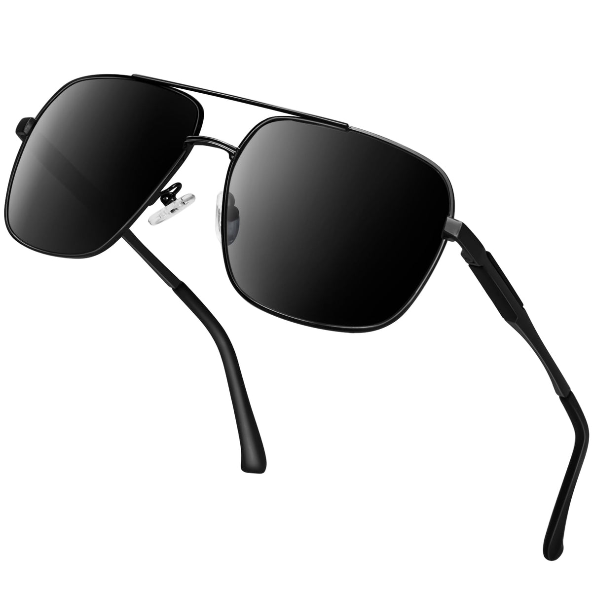 KANASTAL Polarized Sunglasses for Men Women, Large Memory Metal Frame Lightweight Sun Glasses 100% UV400 Protection Shades for Driving