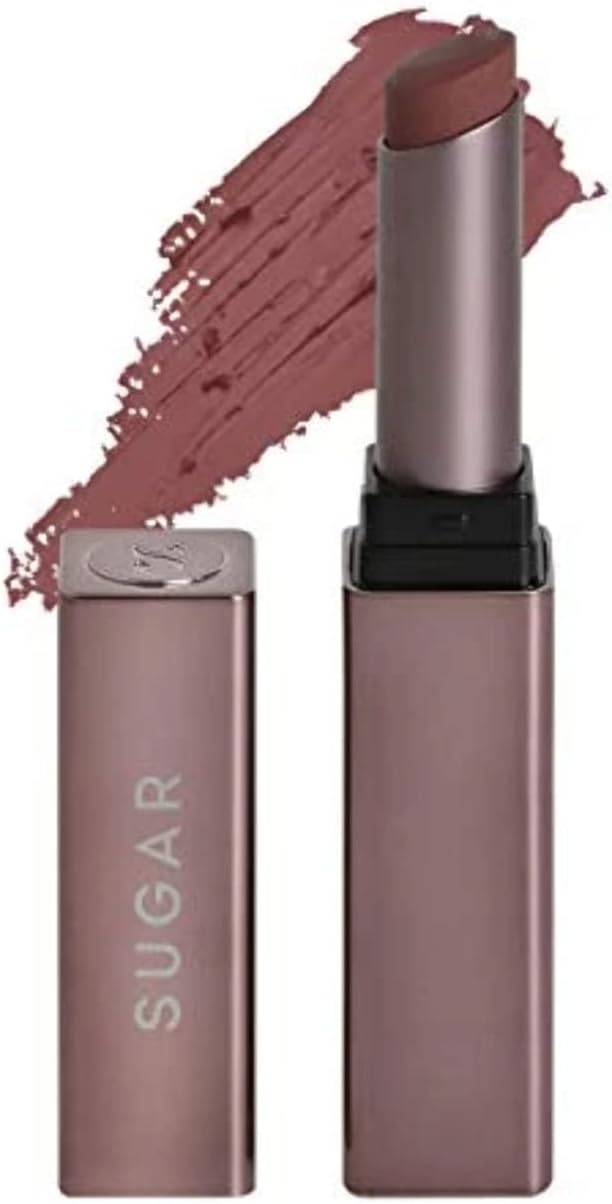 SUGAR Cosmetics Mettle Satin Lipstick - 10 Diana (Peachy Pink), Peach, 2.2 g Super Hydrating, Smoothens Fine Lines