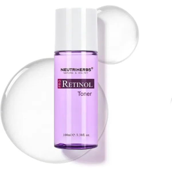 Neutriherbs PRO Retinol Toner for Anti-Aging & Reducing Fine Lines and Wrinkles, with Panthenol, Peptides, and Hyaluronic Acid, Alcohol Free – 3.38 fl. Oz