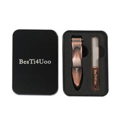 BesTi4Uoo Professional Nail Clipper Set for Men and Women - Precise Trimming and Grooming Tool (Brown clipper)