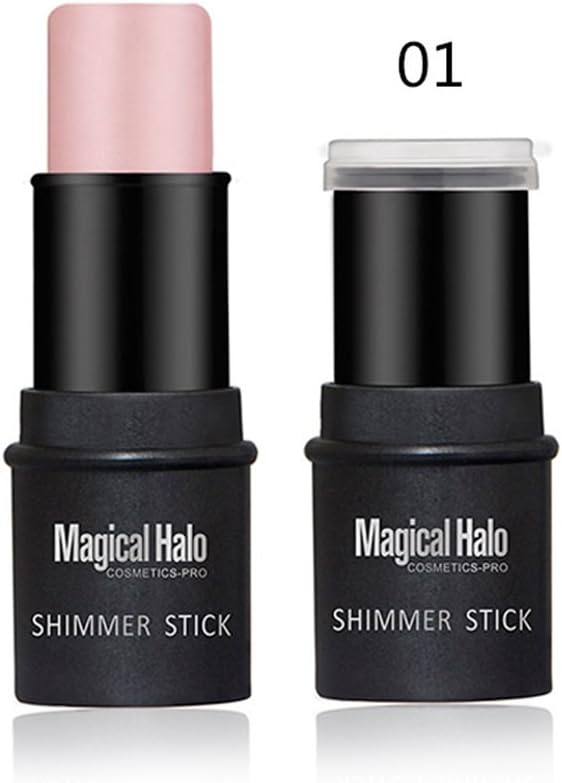 Highlighter Stick, Concealer Sticks Highlighting Powder Creamy Silver Gold Shimmer Bronzer Highlighter Makeup for Face Repairing Flawles(#1)
