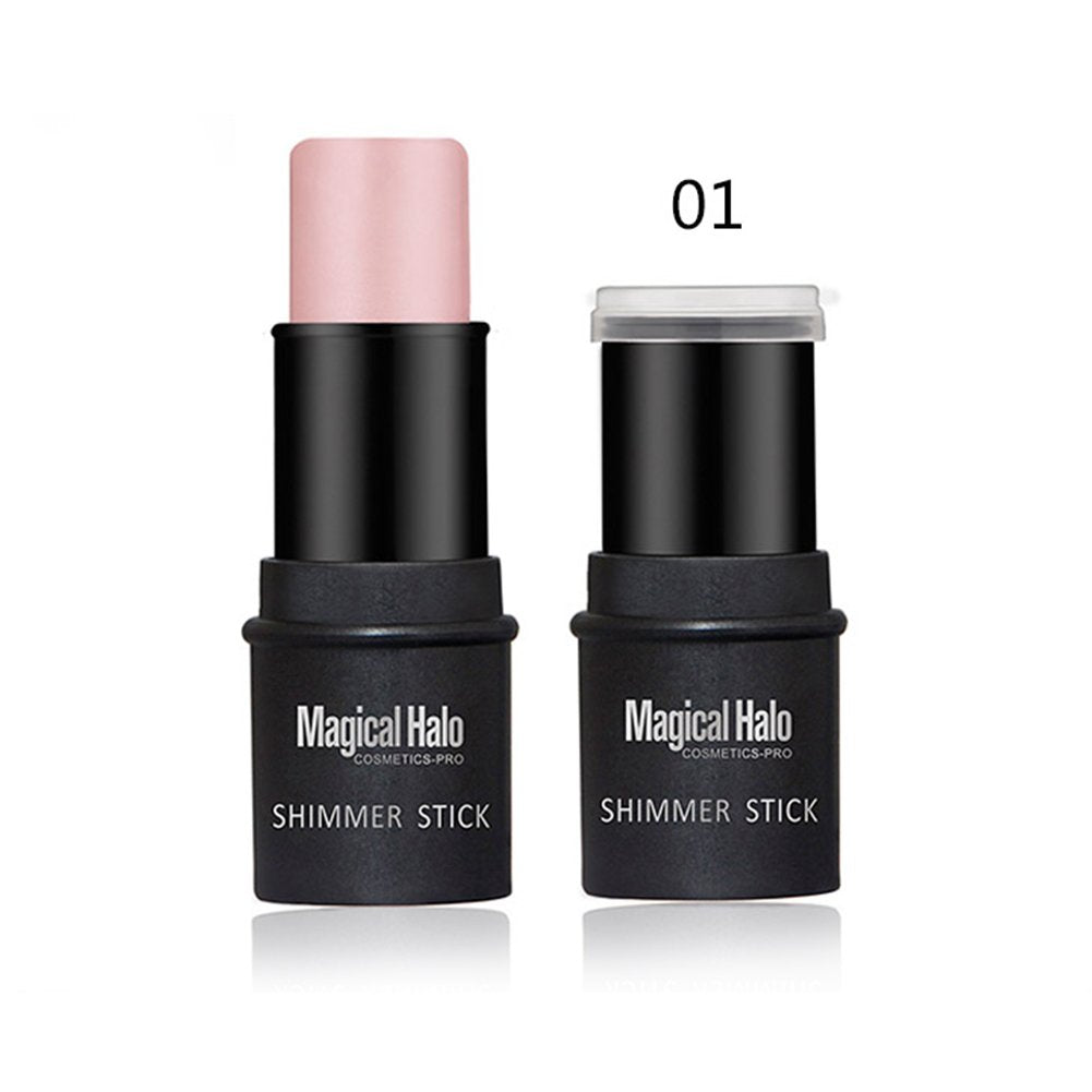 Highlighter Stick, Concealer Sticks Highlighting Powder Creamy Silver Gold Shimmer Bronzer Highlighter Makeup for Face Repairing Flawles(#1)
