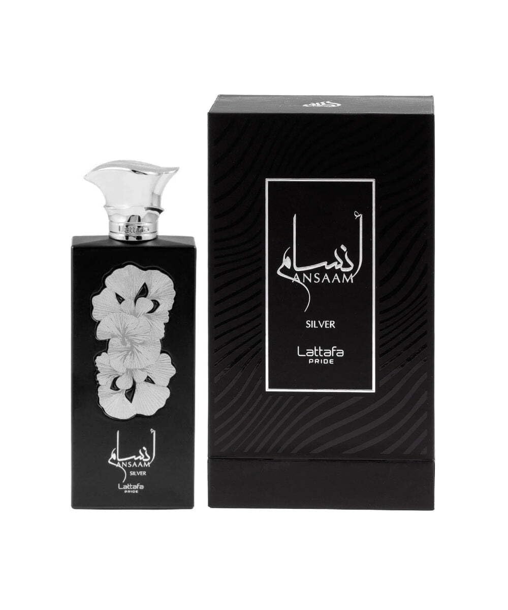 Lattafa Ansaam Silver Eau De Parfum Spray for Unisex - 3.4 Ounce