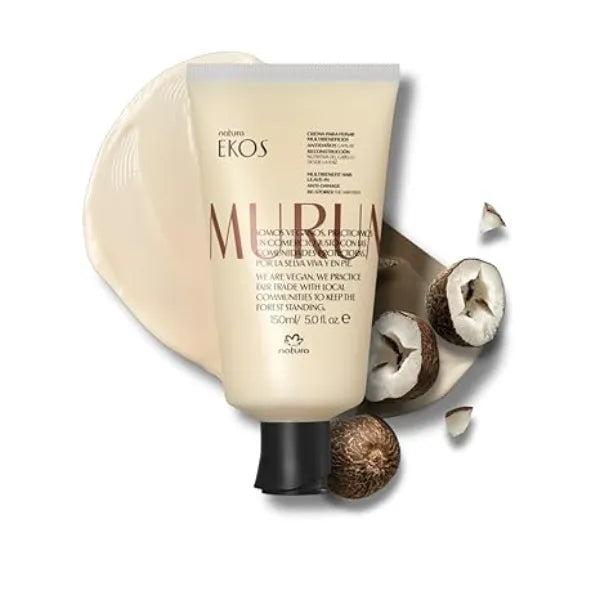 Natura Ekos Murumuru Anti Damage Leave In Reconstructs Hair Fiber, Reduces Frizz, Detangles, and Repairs Split End, Not Tested On Animals, Unisex, For Frizzy Hair 5 fl oz