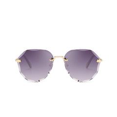 AEVOGUE Sunglasses For Women Oversized Rimless Diamond Cutting Lens Sun Glasses AE0534